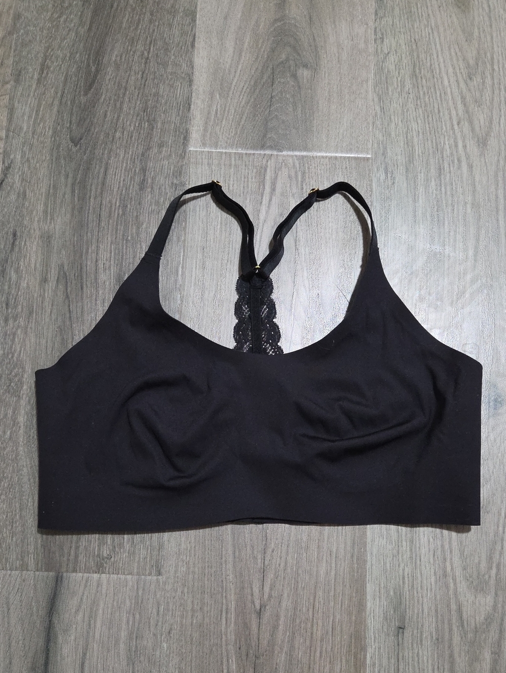 knix Black Lace-Racerback Comfort Bralette